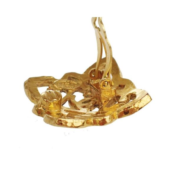 Pre Loved Chanel Gold Square Cutout Earrings Women - Picture 6 of 8